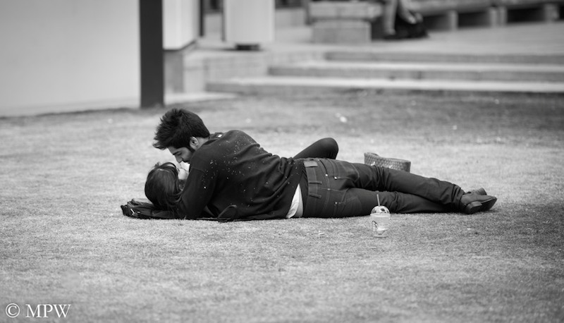 Auckland City street photo, Queent St, black and white